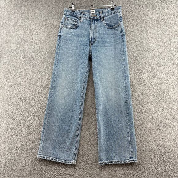 Edwin Marli ankle jeans size 26 light wash organic cotton wide leg - Picture 1 of 13